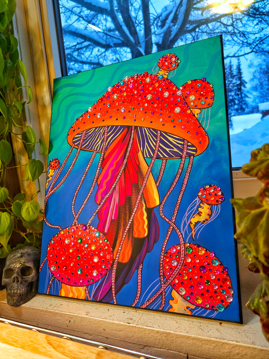 16x20 Mushroom Jellyfish