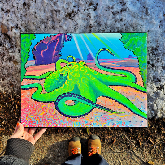 12x16 Green Octopus