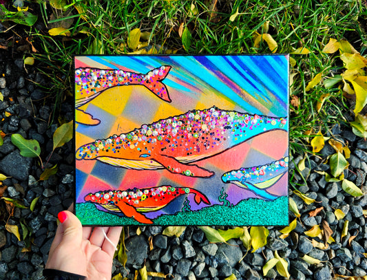 08x10 Bejeweled Whales
