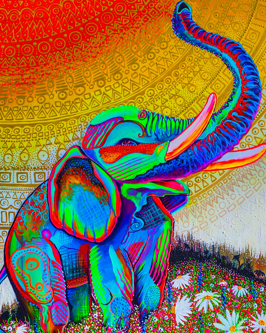 Elephant Post Card by Jamie Janko