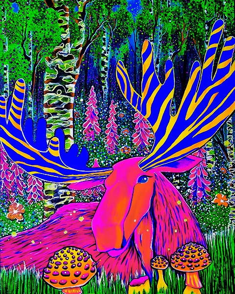 Majestic Moose Post Card by Jamie Janko