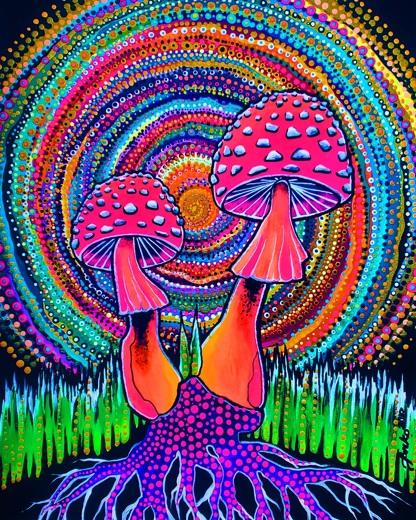 Mushroom Vibes Post Card by Jamie Janko