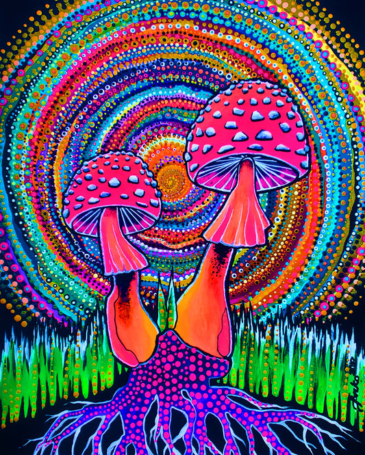 Mushroom Vibes Post Card by Jamie Janko