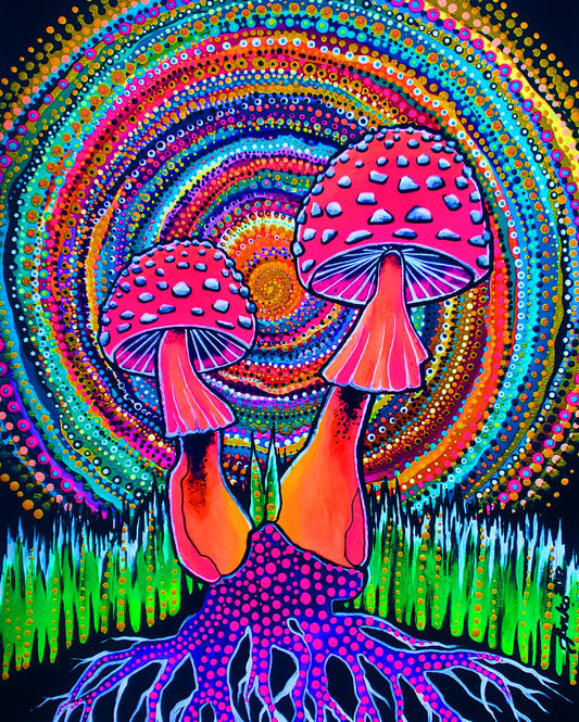 Mushroom Vibes Signed Print By Jamie Janko