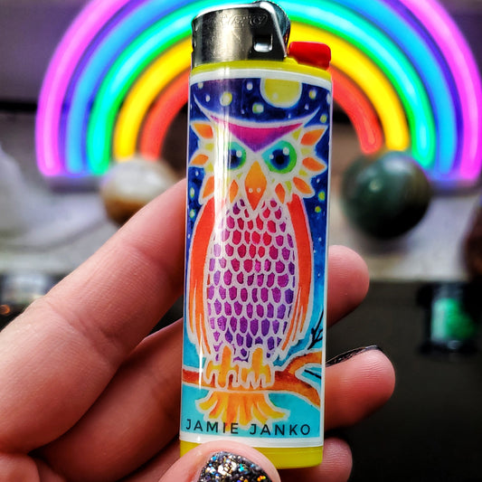 Rainbow Owl Lighter Wrap