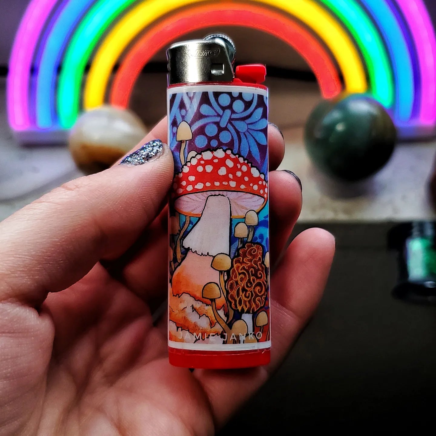 Mushroom Party Lighter Wrap